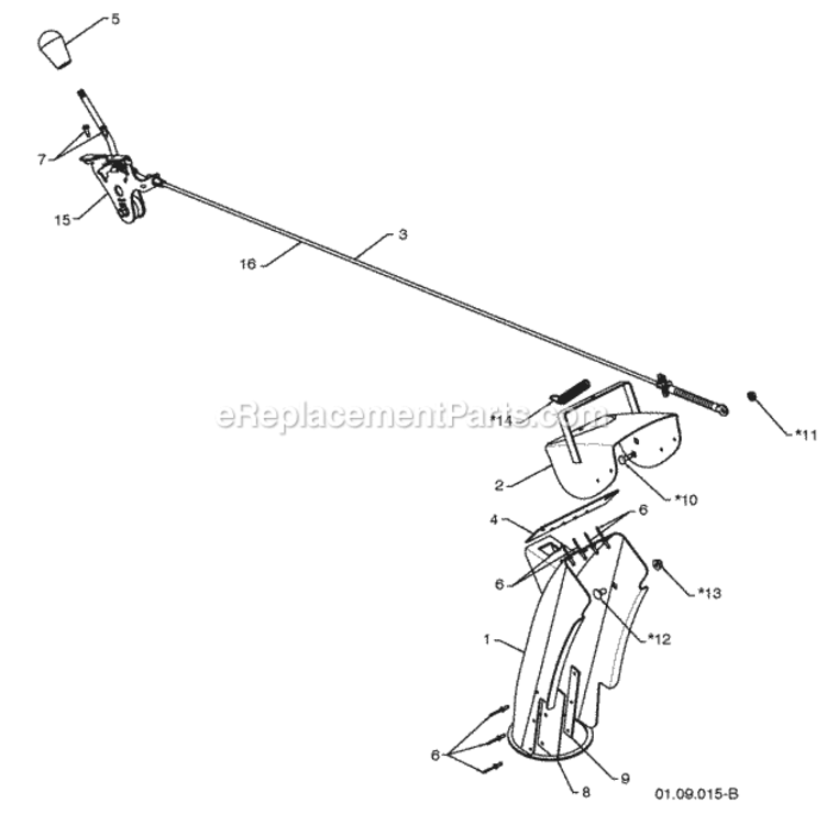 Control_Panel__Discharge_Chute Diagram and Parts List for PR827ES 2010-06 Husqvarna Snow Blower