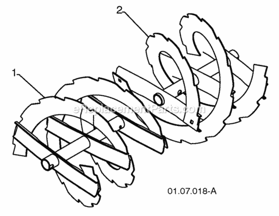 Page D Diagram and Parts List for PR827ES 2010-06 Husqvarna Snow Blower