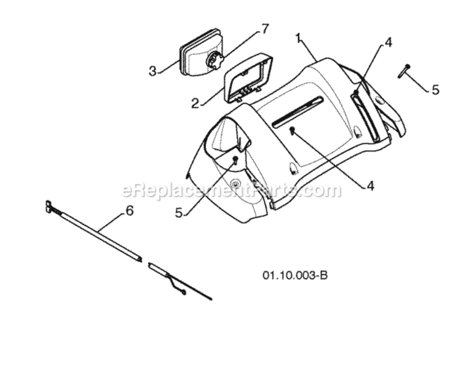 Handles Diagram and Parts List for PR8527ES 2008-10 Husqvarna Snow Blower