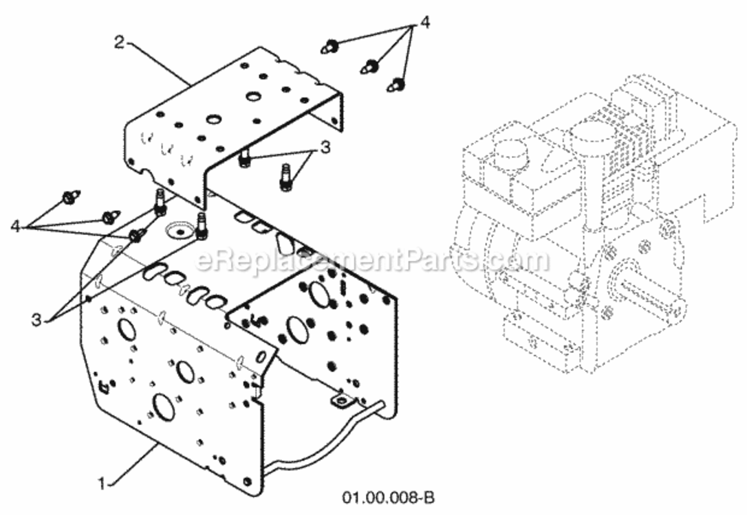 Chassis__Engine__Pulleys Diagram and Parts List for PR8527ES 2008-10 Husqvarna Snow Blower