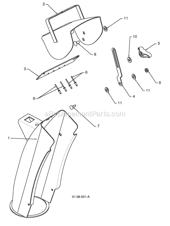 Control_Panel__Discharge_Chute Diagram and Parts List for PR8527ES 2008-10 Husqvarna Snow Blower