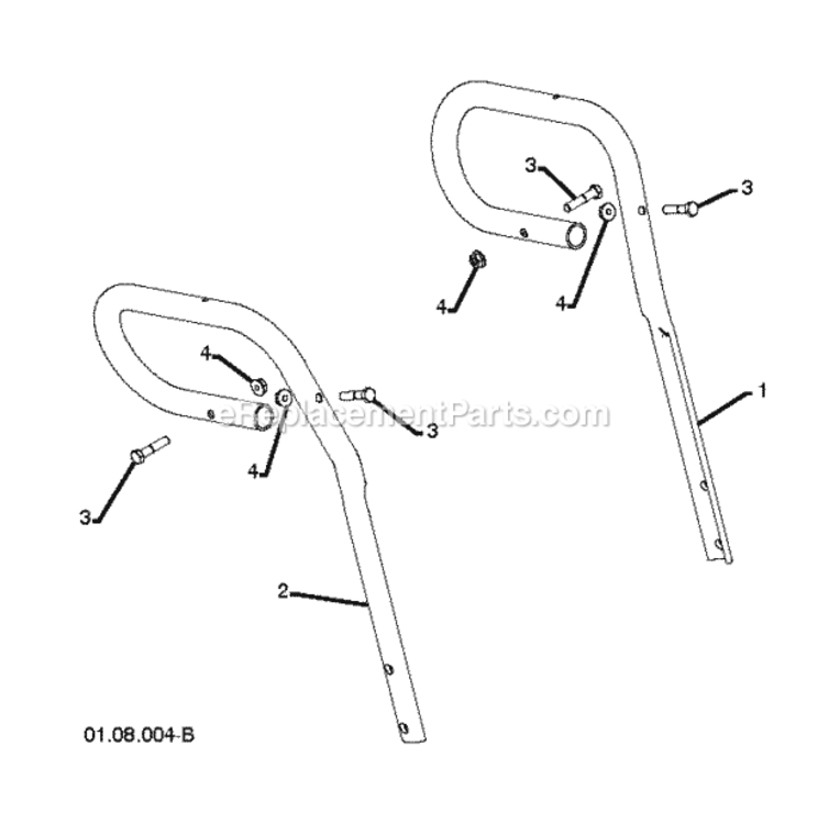 Page R Diagram and Parts List for PSB240 2010-06 Husqvarna Snow Blower