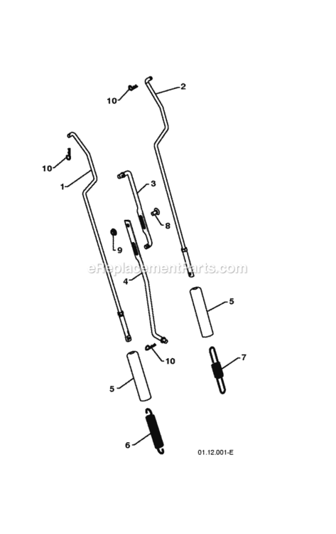 Page T Diagram and Parts List for PSB270 2010-06 Husqvarna Snow Blower