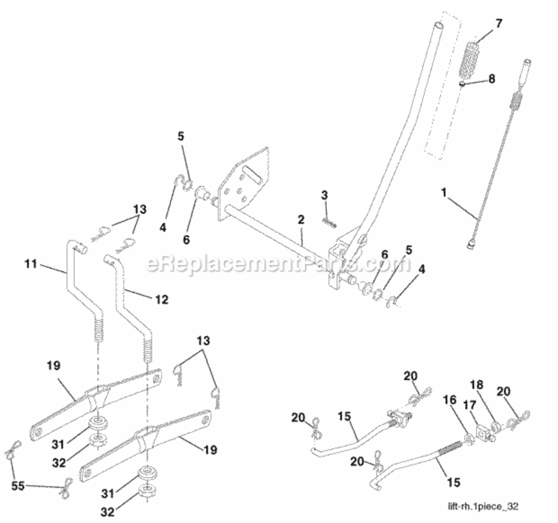 Page G Diagram and Parts List for PXT15538 2008-10 Husqvarna Lawn Tractor
