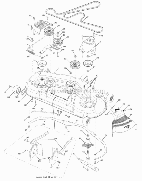 Page F Diagram and Parts List for PBGTGE 2006-04 Husqvarna Lawn Tractor
