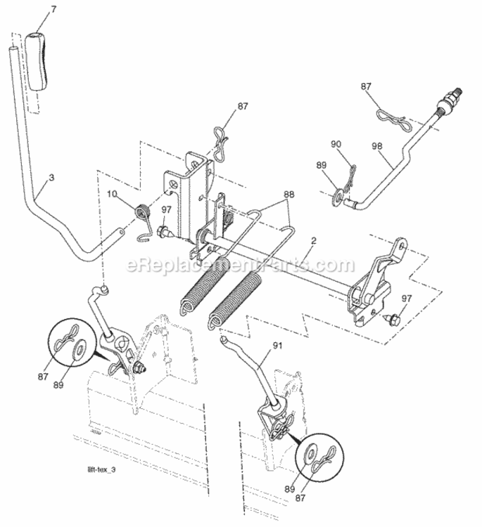 Page G Diagram and Parts List for PBGTGE 2006-04 Husqvarna Lawn Tractor