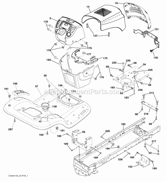 Page A Diagram and Parts List for PXT 2009-06 Husqvarna Lawn Tractor
