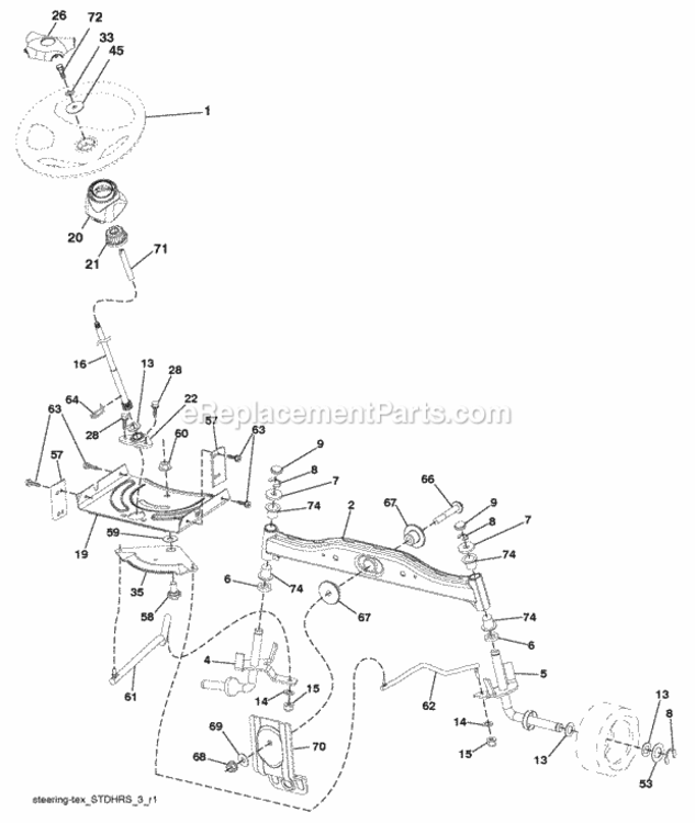 Page I Diagram and Parts List for PXT 2009-06 Husqvarna Lawn Tractor