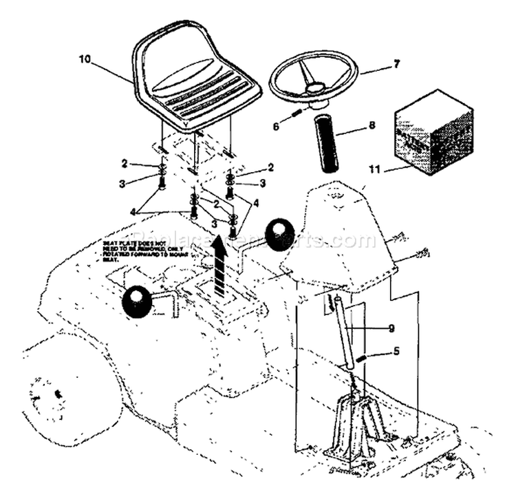 Page A Diagram and Parts List for RER800 RER 800 1993-04 Husqvarna Lawn Tractor