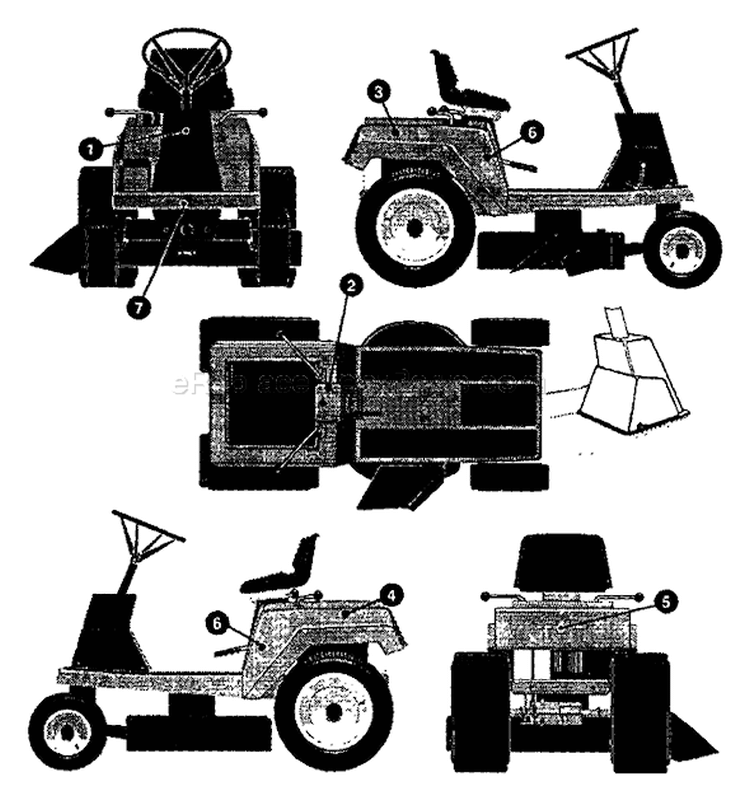 Page B Diagram and Parts List for RER800 RER 800 1993-04 Husqvarna Lawn Tractor