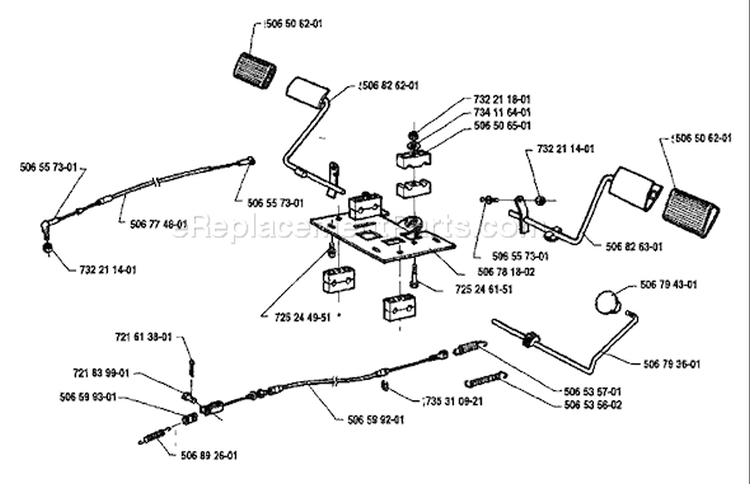 Page J Diagram and Parts List for 1200-14 Rider  1991-03 Husqvarna Lawn Tractor