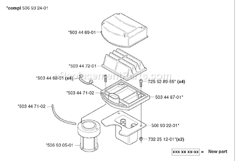 Page A Diagram and Parts List for 15-V2 Rider  2003-01 Husqvarna Lawn Tractor