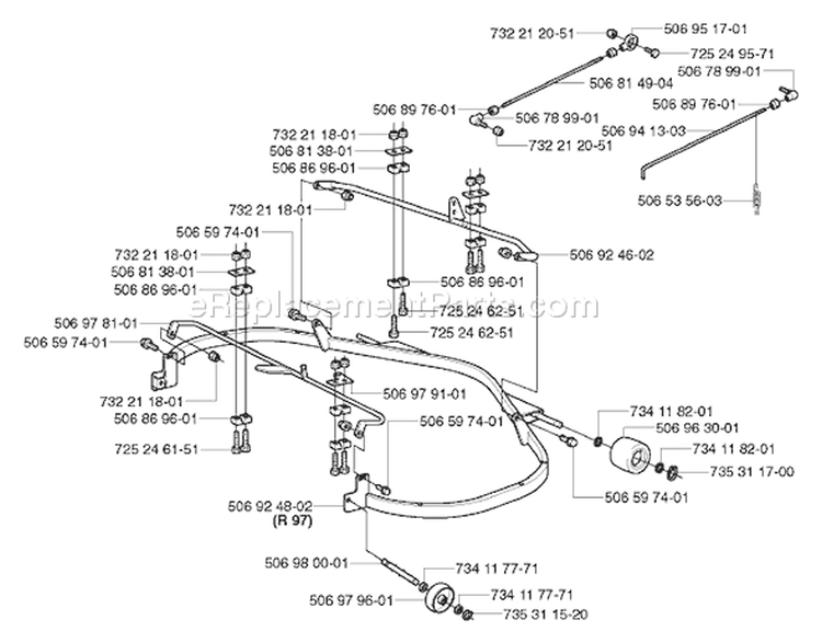 Page L Diagram and Parts List for 15-V2 Rider  2003-01 Husqvarna Lawn Tractor