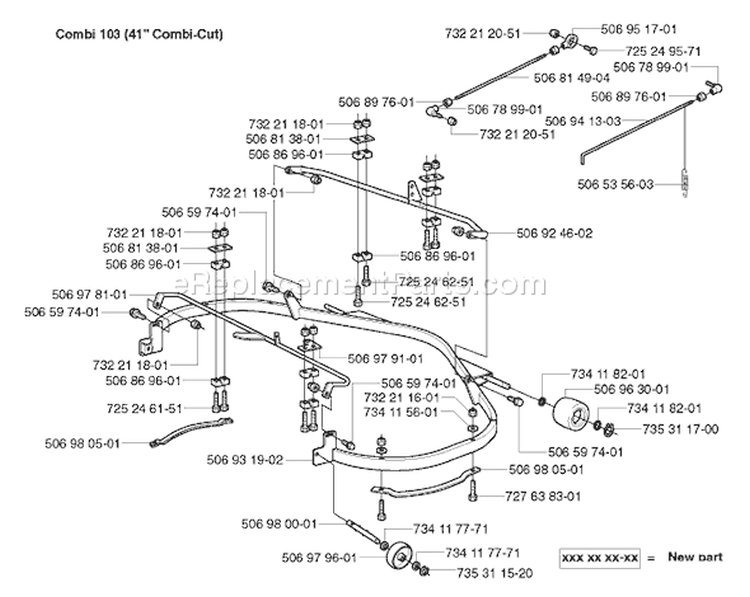 Page N Diagram and Parts List for 15-V2 Rider  2003-01 Husqvarna Lawn Tractor