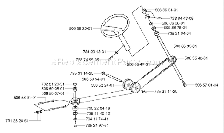 Page W Diagram and Parts List for 15-V2 Rider  2003-01 Husqvarna Lawn Tractor