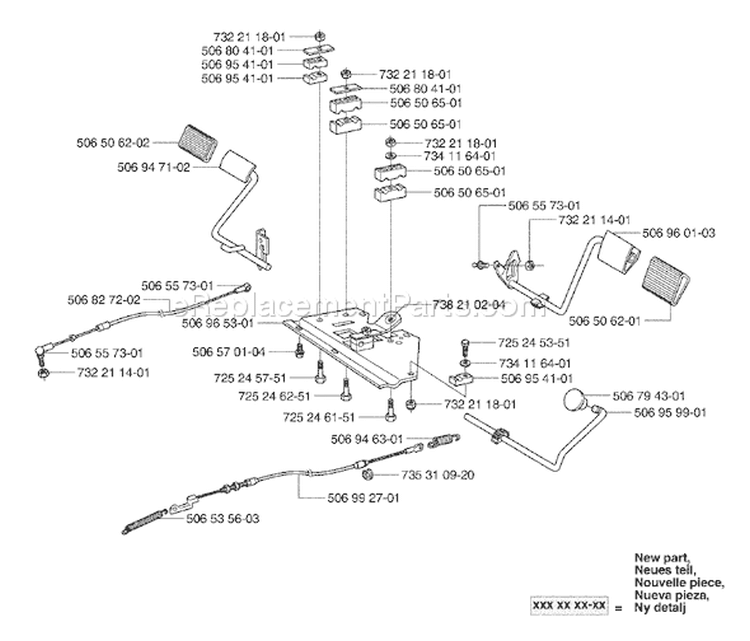 Page K Diagram and Parts List for 155 Rider  2003-01 Husqvarna Lawn Tractor
