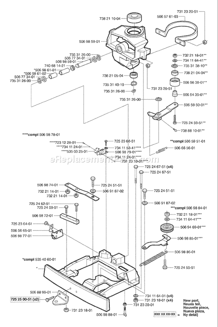 Page L Diagram and Parts List for 155 Rider  2003-01 Husqvarna Lawn Tractor