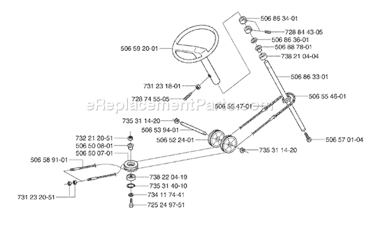 Page N Diagram and Parts List for 155 Rider  2003-01 Husqvarna Lawn Tractor