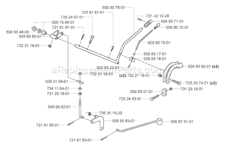 Page J Diagram and Parts List for 155 Rider  USA -2006-01 Husqvarna Lawn Tractor