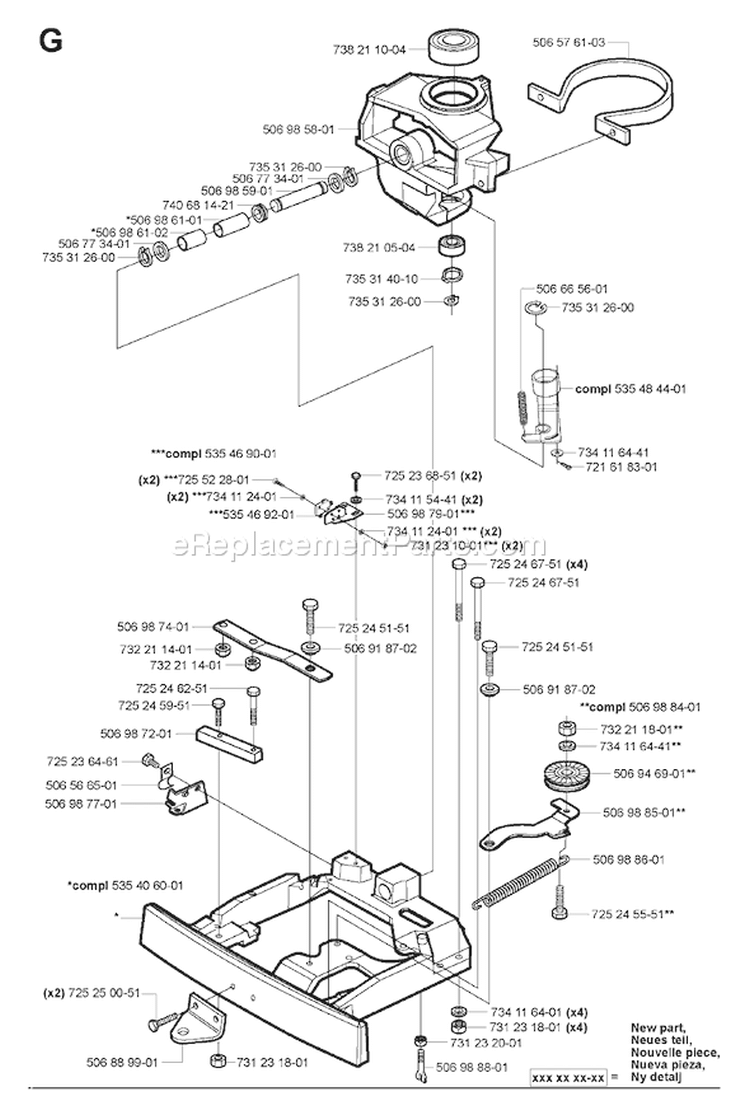 Page M Diagram and Parts List for 155 Rider  USA -2006-01 Husqvarna Lawn Tractor