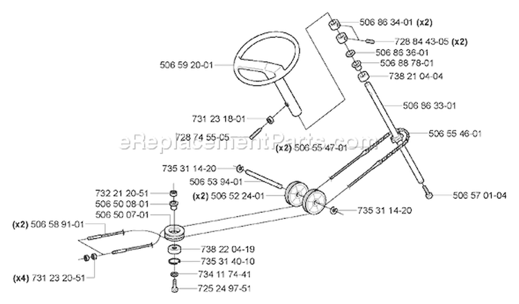 Page O Diagram and Parts List for 155 Rider  USA -2006-01 Husqvarna Lawn Tractor
