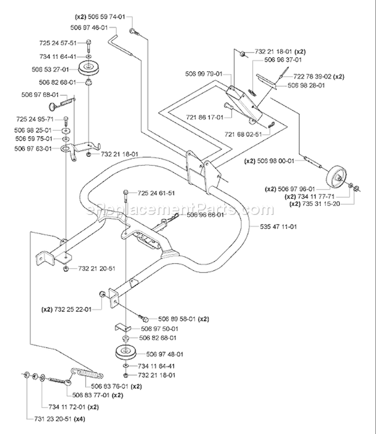 Page F Diagram and Parts List for 155 Rider  USA -2006-01 Husqvarna Lawn Tractor