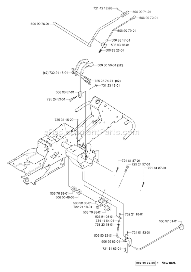 Page C Diagram and Parts List for 155 Rider  AWD USA -2006-01 Husqvarna Lawn Tractor