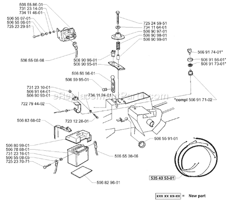 Page K Diagram and Parts List for RIDER 16 2001-01 Husqvarna Lawn Tractor