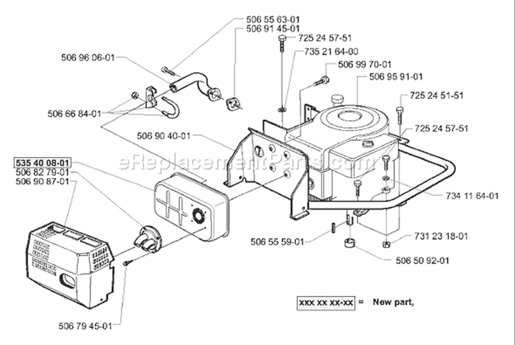 Page L Diagram and Parts List for RIDER 16 2001-01 Husqvarna Lawn Tractor