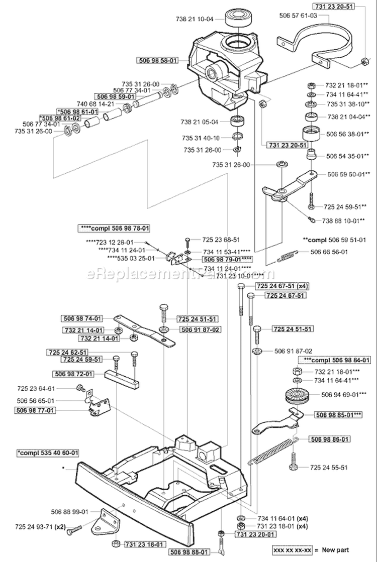 Page Q Diagram and Parts List for RIDER 16 2001-01 Husqvarna Lawn Tractor