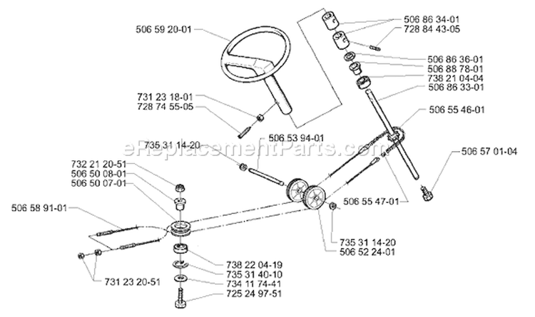 Page S Diagram and Parts List for RIDER 16 2001-01 Husqvarna Lawn Tractor