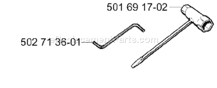 Page T Diagram and Parts List for RIDER 16 2001-01 Husqvarna Lawn Tractor