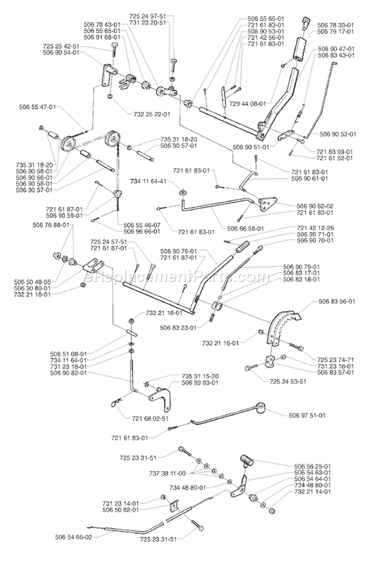 Page N Diagram and Parts List for RIDER 16 USA -2002-02 Husqvarna Lawn Tractor
