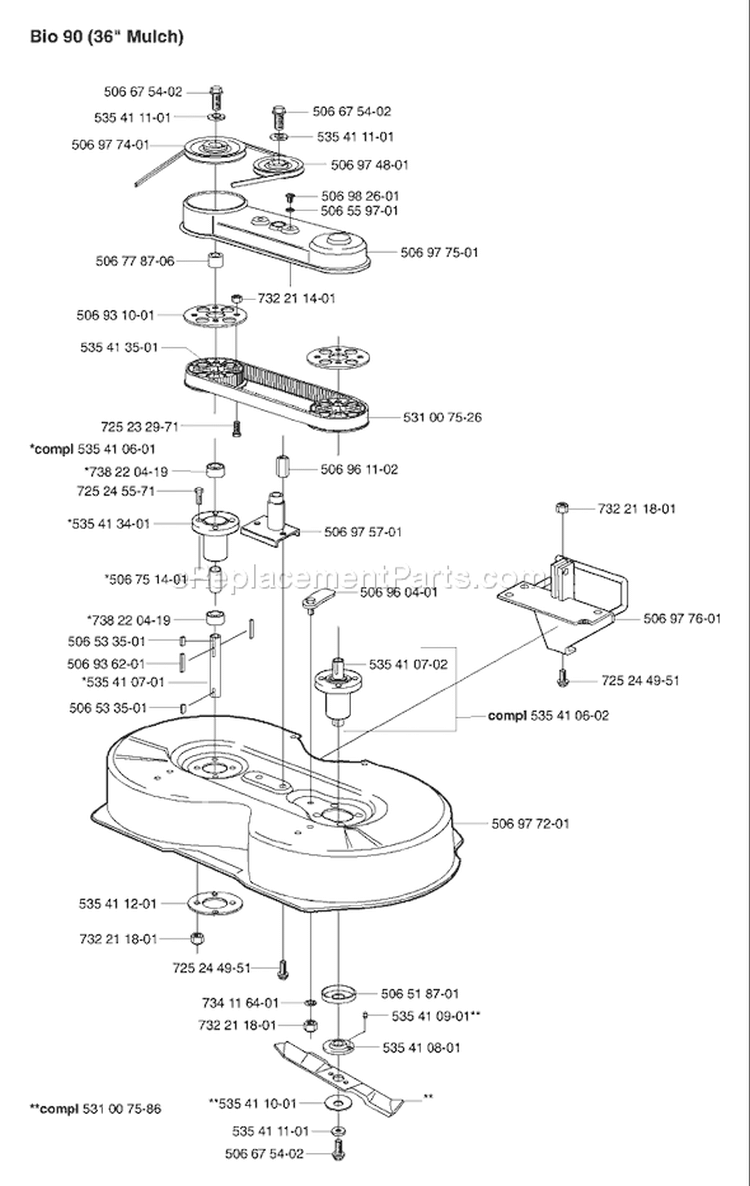 Page D Diagram and Parts List for RIDER 16 USA -2002-02 Husqvarna Lawn Tractor