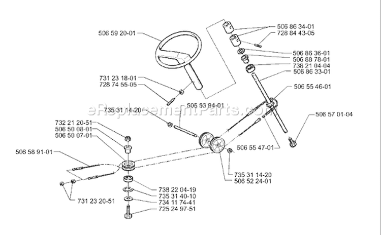 Page O Diagram and Parts List for RIDER 16 H USA Only -2000-02 Husqvarna Lawn Tractor