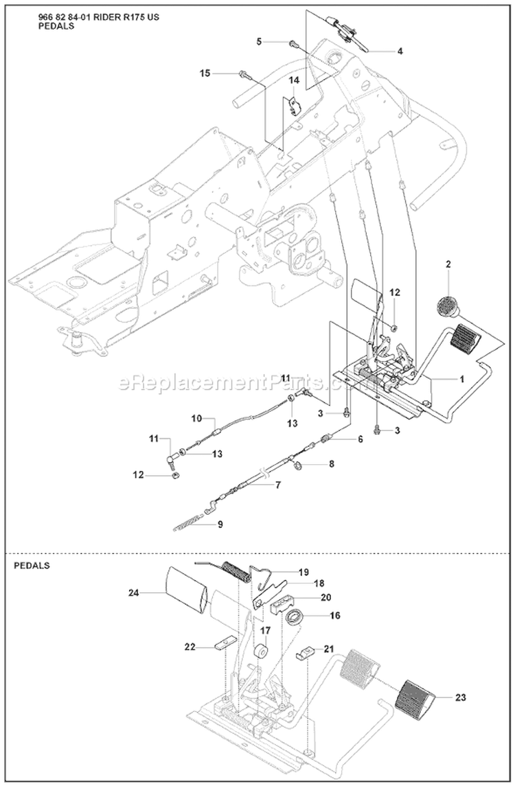 Page S Diagram and Parts List for 175 Rider  USA -2008-05 Husqvarna Lawn Tractor