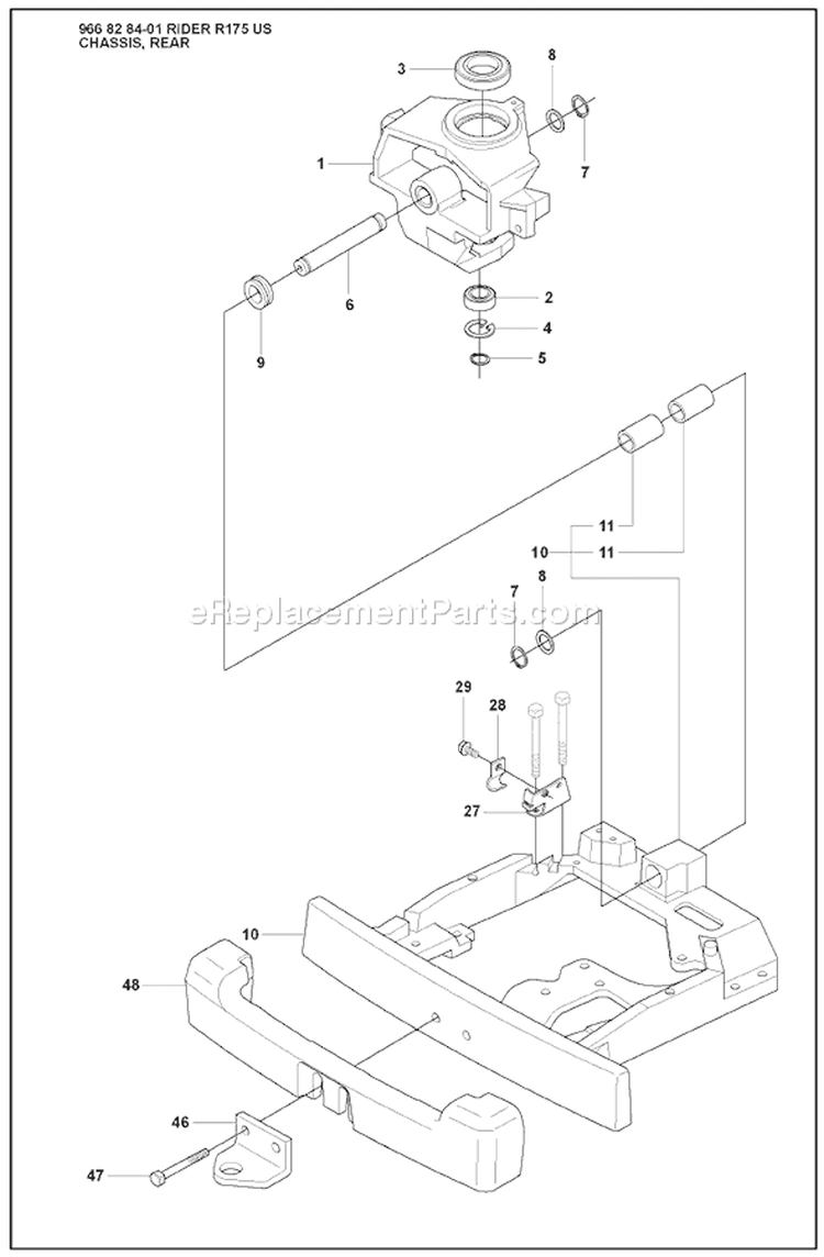 Page B Diagram and Parts List for 175 Rider  USA -2008-05 Husqvarna Lawn Tractor