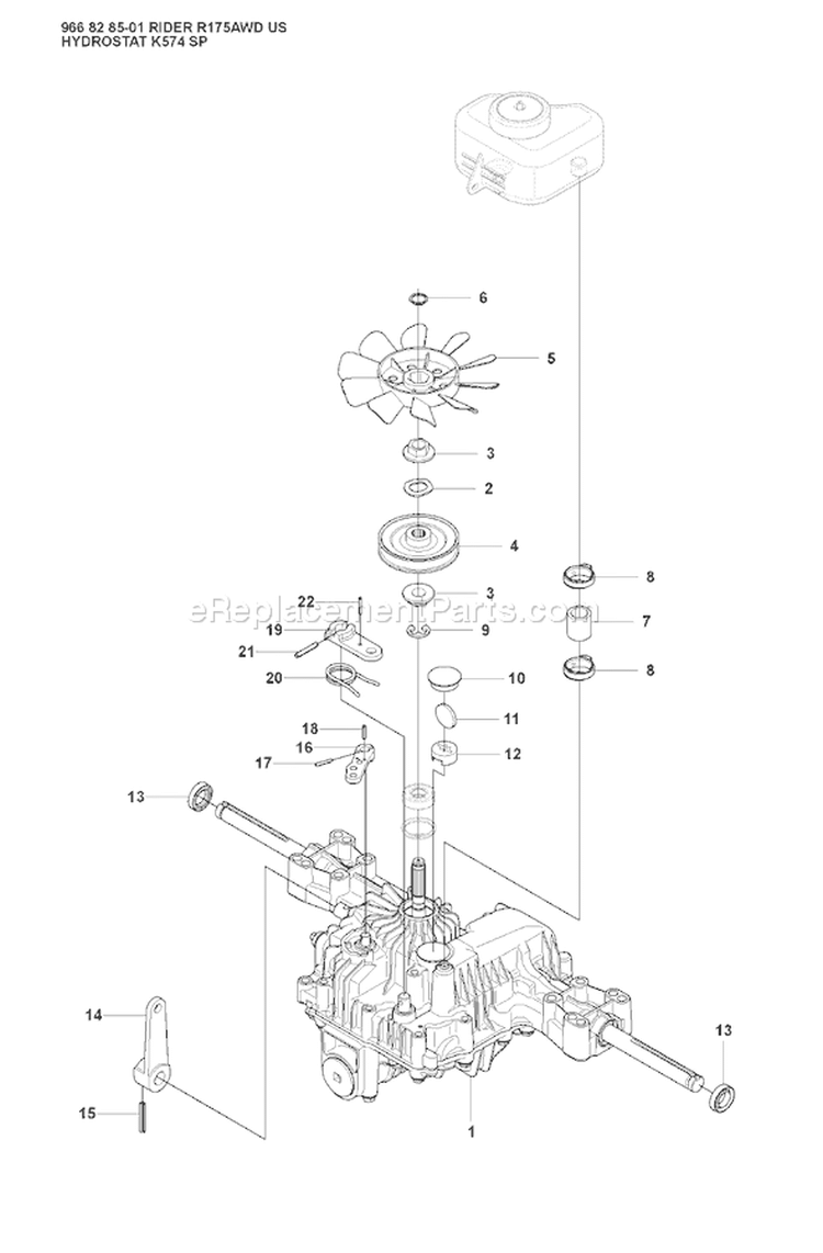 Page Q Diagram and Parts List for 175 Rider  AWD USA -2008-05 Husqvarna Lawn Tractor