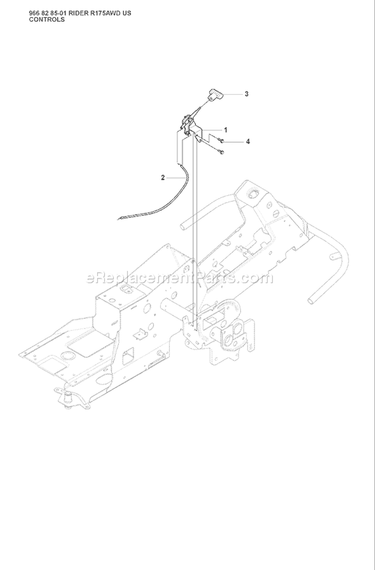 Page E Diagram and Parts List for 175 Rider  AWD USA -2008-05 Husqvarna Lawn Tractor