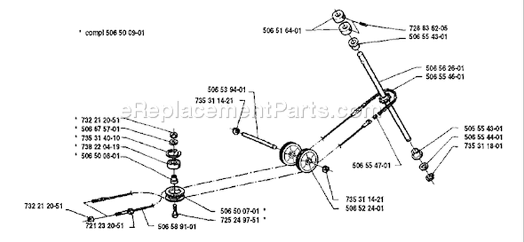 Page B Diagram and Parts List for 850 Rider  12 1990-02 Husqvarna Lawn Tractor