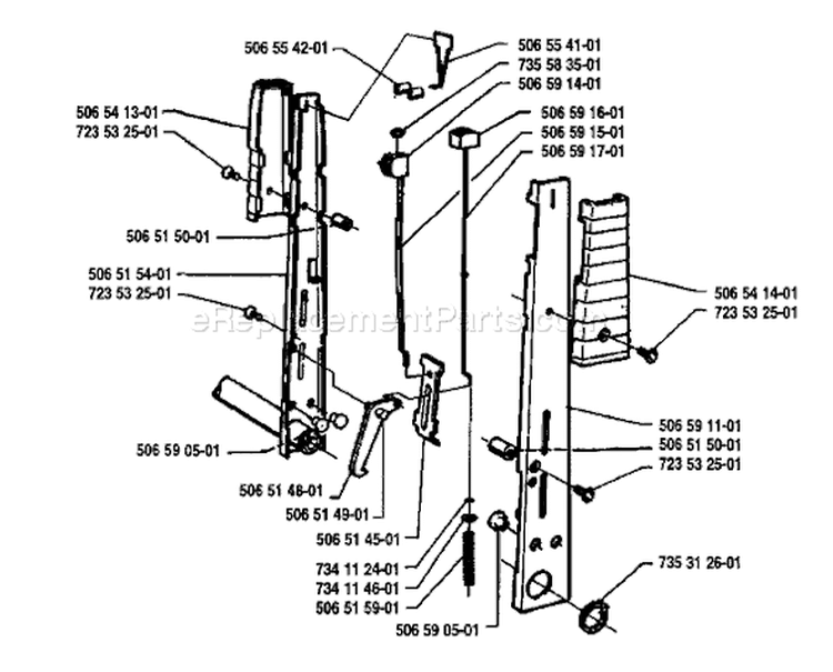 Page L Diagram and Parts List for 850 Rider  12 1991-01 Husqvarna Lawn Tractor