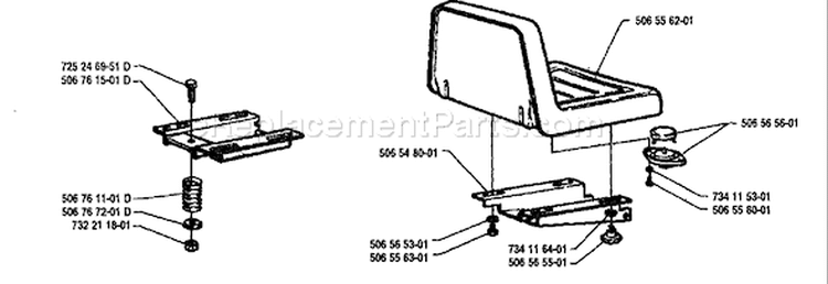 Page N Diagram and Parts List for 850 Rider  12 1991-01 Husqvarna Lawn Tractor