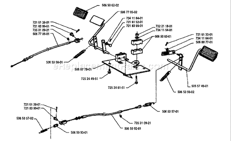 Page M Diagram and Parts List for 850 Rider  12 5K 1991-01 Husqvarna Lawn Tractor