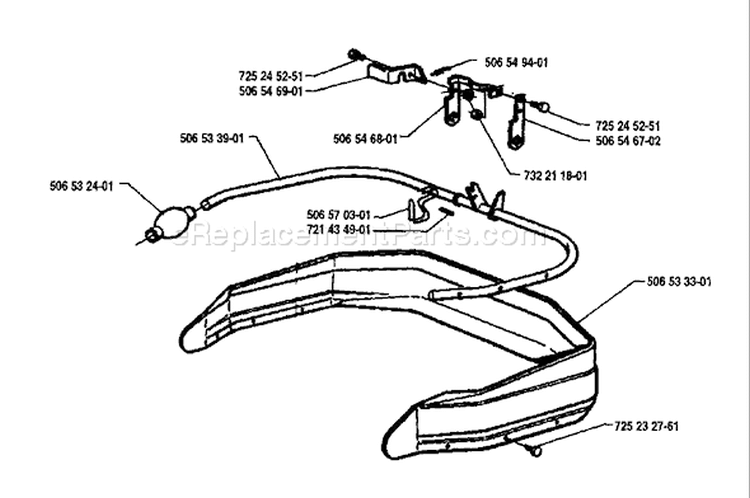 Page E Diagram and Parts List for 850 Rider  12 5K 1991-01 Husqvarna Lawn Tractor