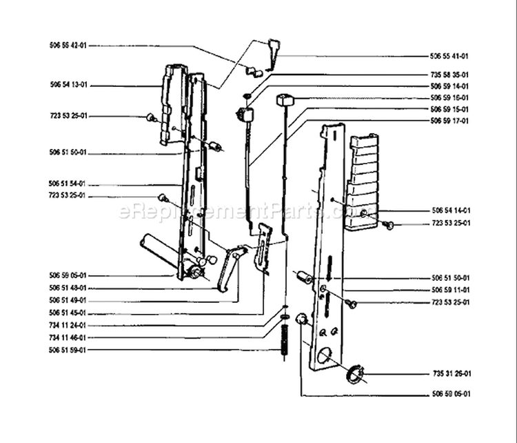 Page J Diagram and Parts List for 850 Rider  8 1989-02 Husqvarna Lawn Tractor