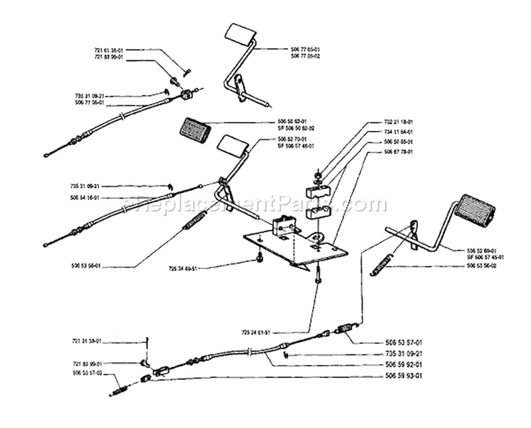 Page L Diagram and Parts List for 850 Rider  8 1989-02 Husqvarna Lawn Tractor