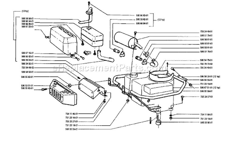 Page G Diagram and Parts List for 850 Rider  8 1989-02 Husqvarna Lawn Tractor