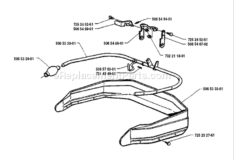 Page D Diagram and Parts List for 850 Rider  12 1990-02 Husqvarna Lawn Tractor