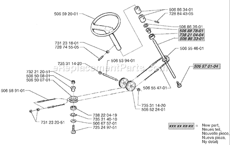 Page O Diagram and Parts List for 970 Rider  1998-01 Husqvarna Lawn Tractor