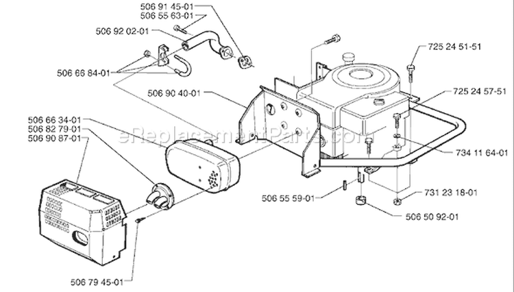 Page D Diagram and Parts List for 970 Rider  1998-01 Husqvarna Lawn Tractor